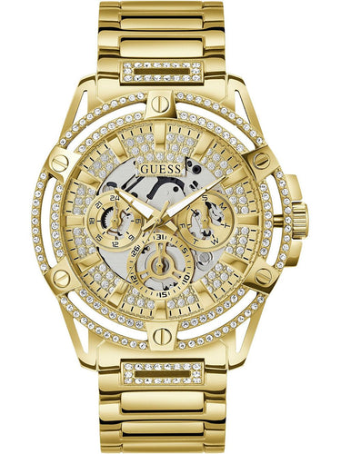Guess Herren Multifunktionsuhr King goldfarben GW0497G2 48mm